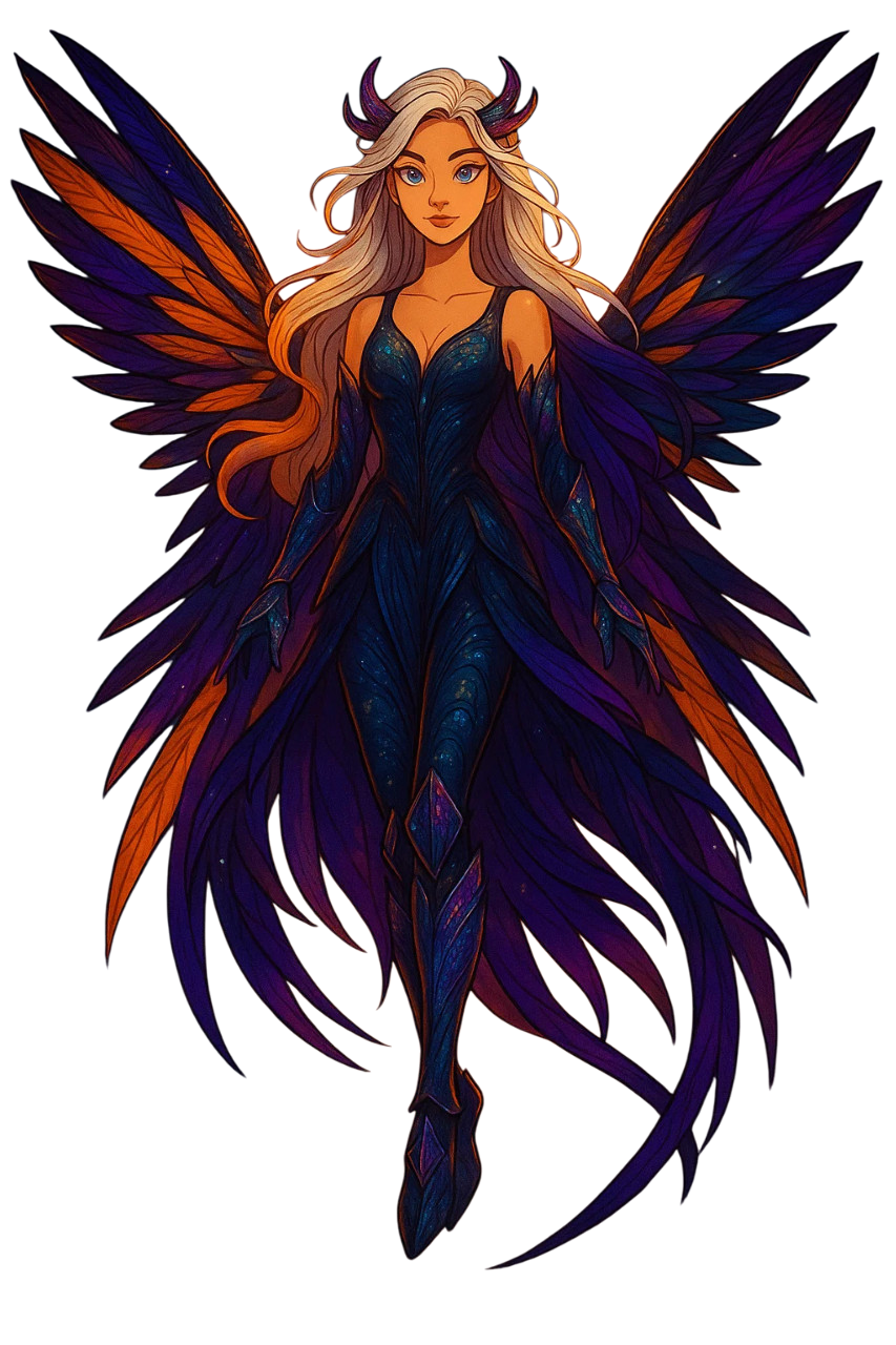 Ethereal floating being
