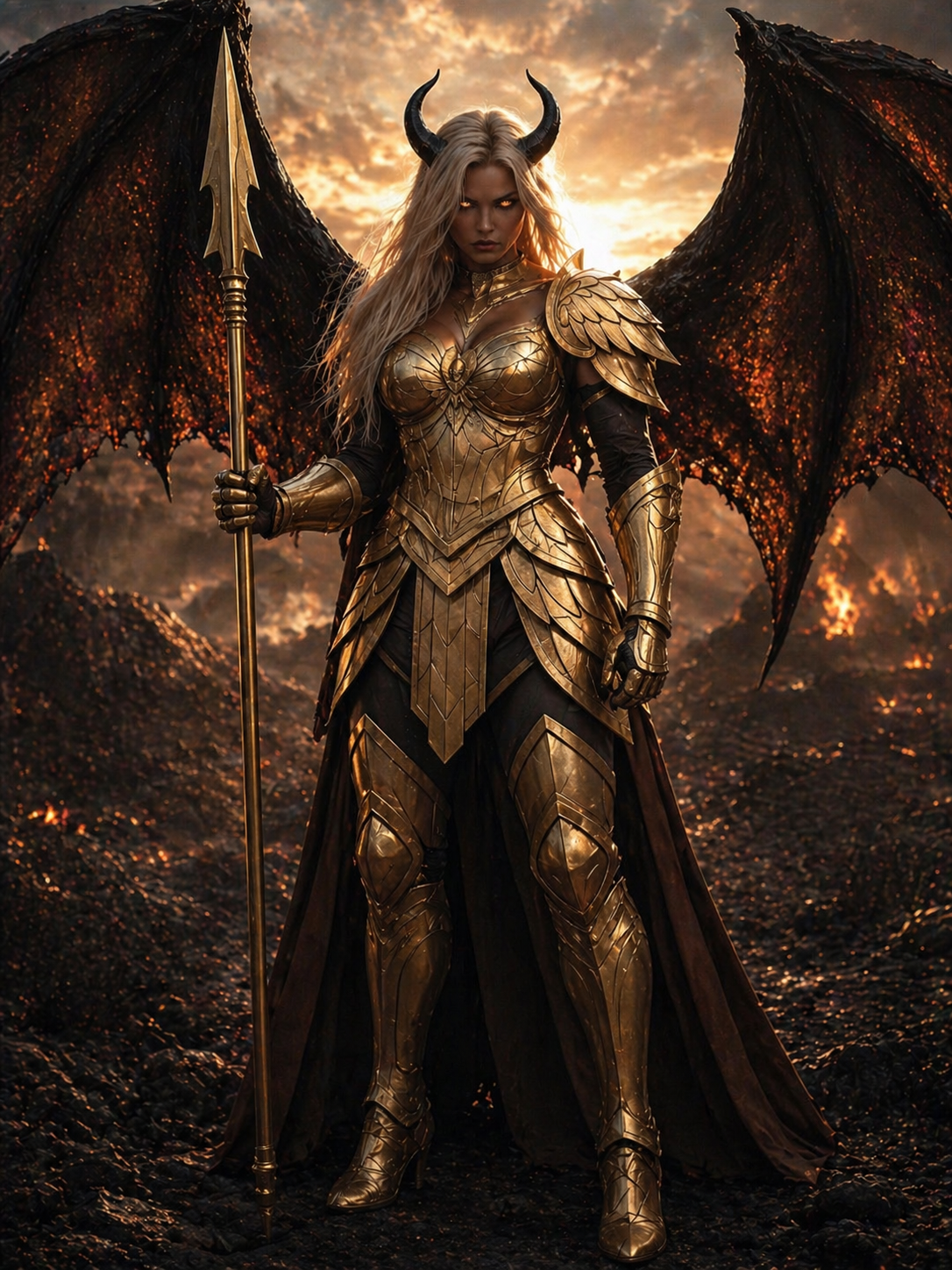 Amber in angelic armor